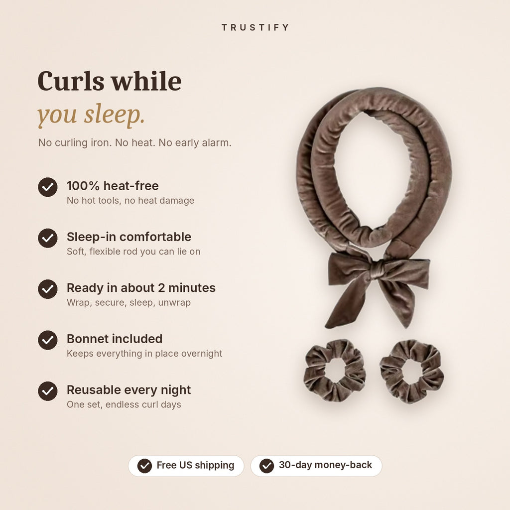 Overnight Curls Gift Set – 5-Piece Heatless Curling Kit
